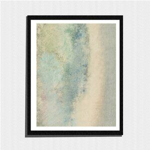 Art Print, Beachy Coastal Abstract Painting